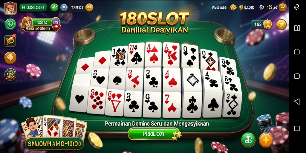 Tampilan gameplay menarik dari permainan Domino 180SLOT.