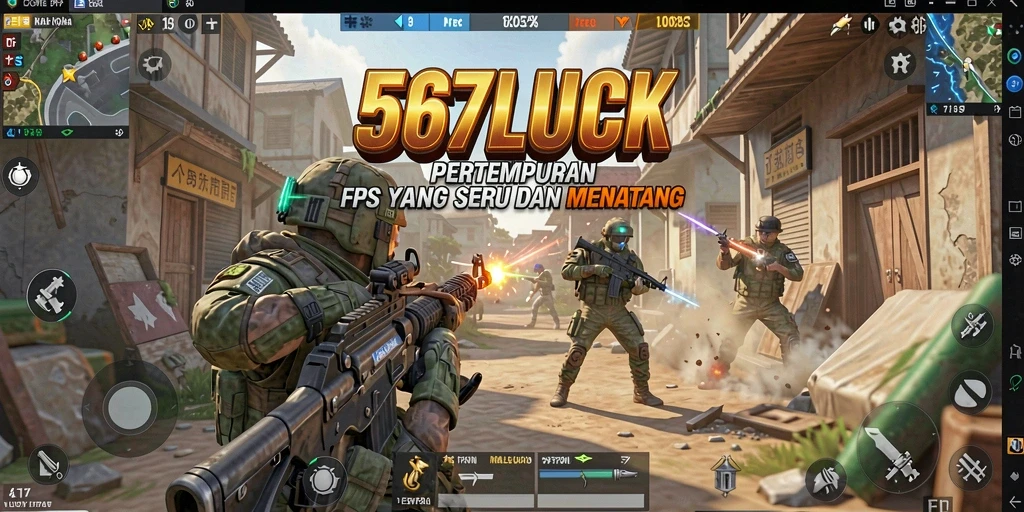 Tampilan seru gameplay FPS 567LUCK dalam aksi.