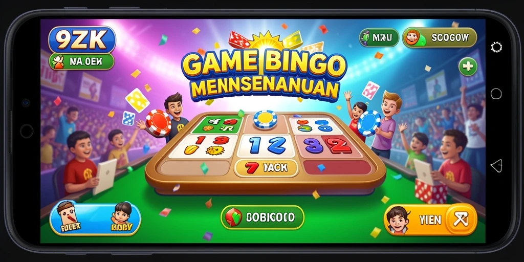 Screenshot gameplay 9ZK, menampilkan suasana Bingo yang seru.