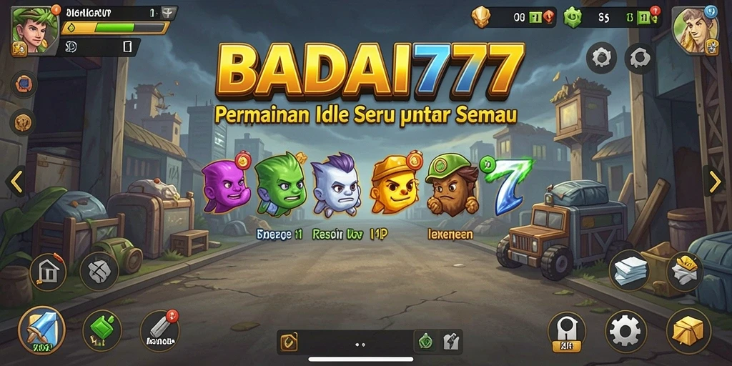 Tampilan menarik dari gameplay Idle BADAI777 yang memukau.