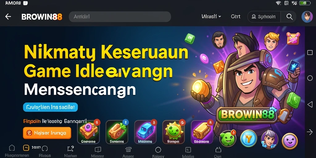 Screenshot utama BROWIN88 menampilkan suasana gameplay Idle yang menarik.