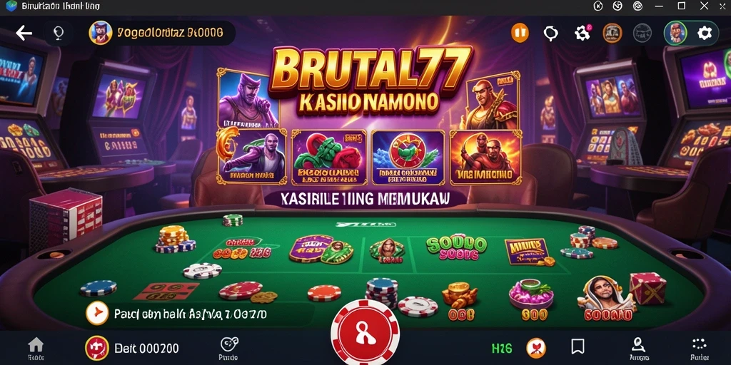 Tampilan gameplay menarik di BRUTAL77 dengan berbagai pilihan permainan Kasino.