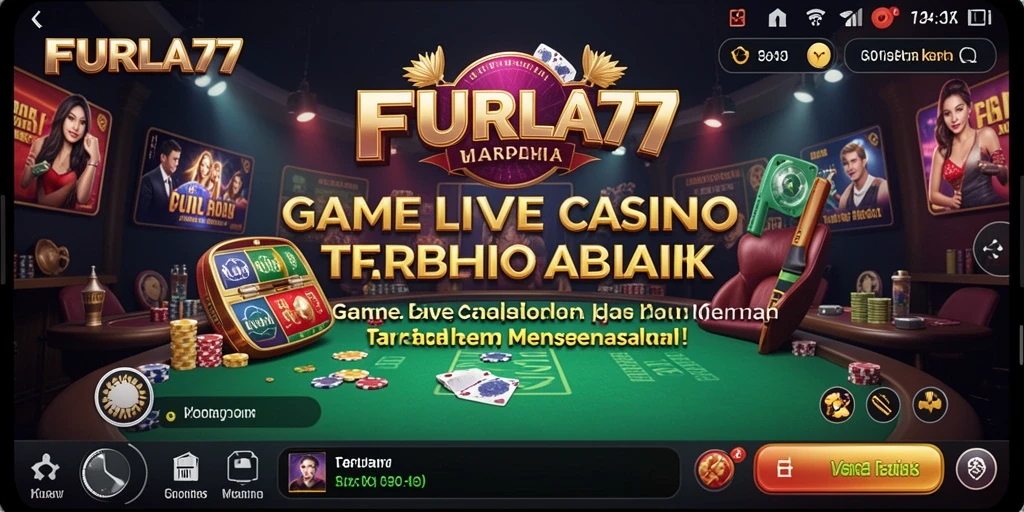 Tampilan permainan Live Casino yang menegangkan dan seru di FURLA77.