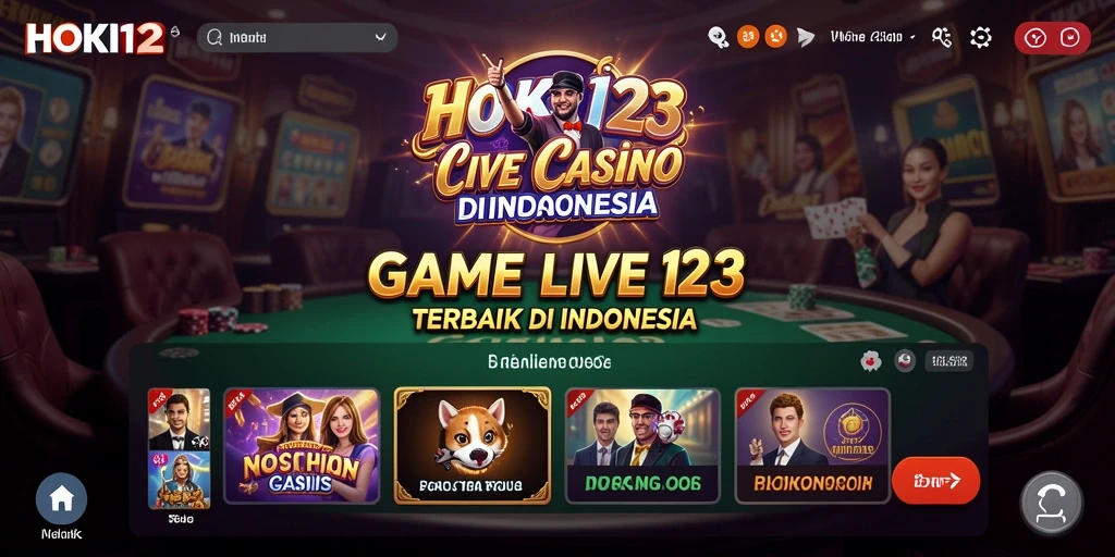 Tampilan gameplay HOKI123 yang menyenangkan dan interaktif dalam Live Casino.
