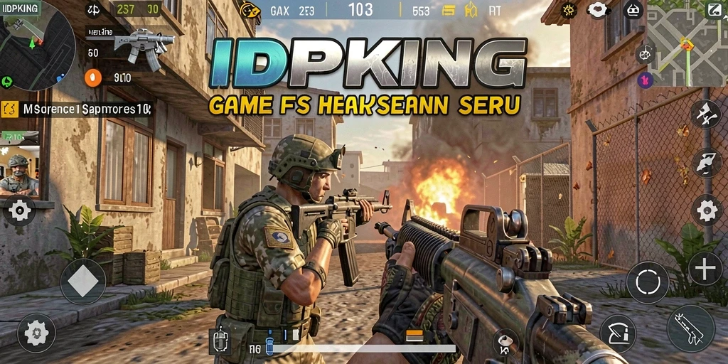 Gameplay seru dan intens di <strong>IDPKING</strong>, menunjukkan aksi tembak-menembak yang menegangkan.