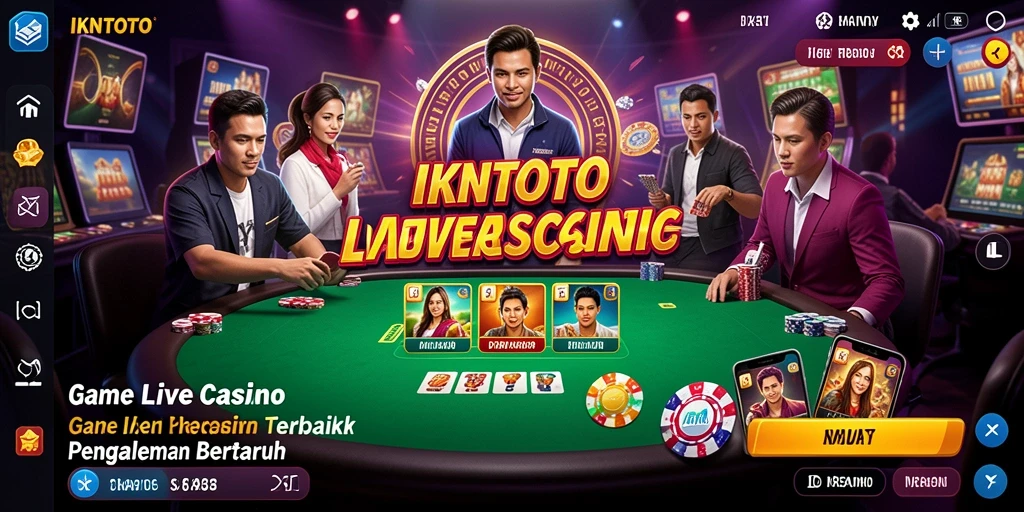 Tampilan utama IKNTOTO saat bermain Live Casino dengan dealer langsung.