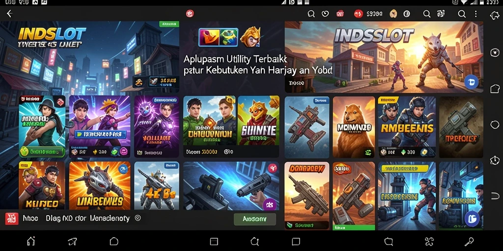 Tampilan antarmuka aplikasi INDSLOT yang intuitif dan modern.