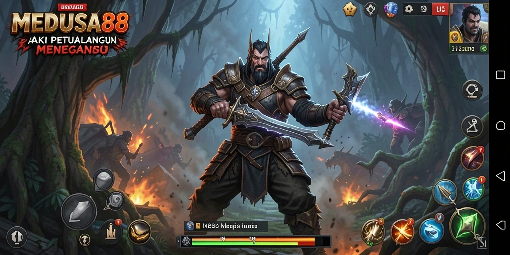 Tampilan gameplay MEDUSA88 yang mendebarkan dan penuh aksi.