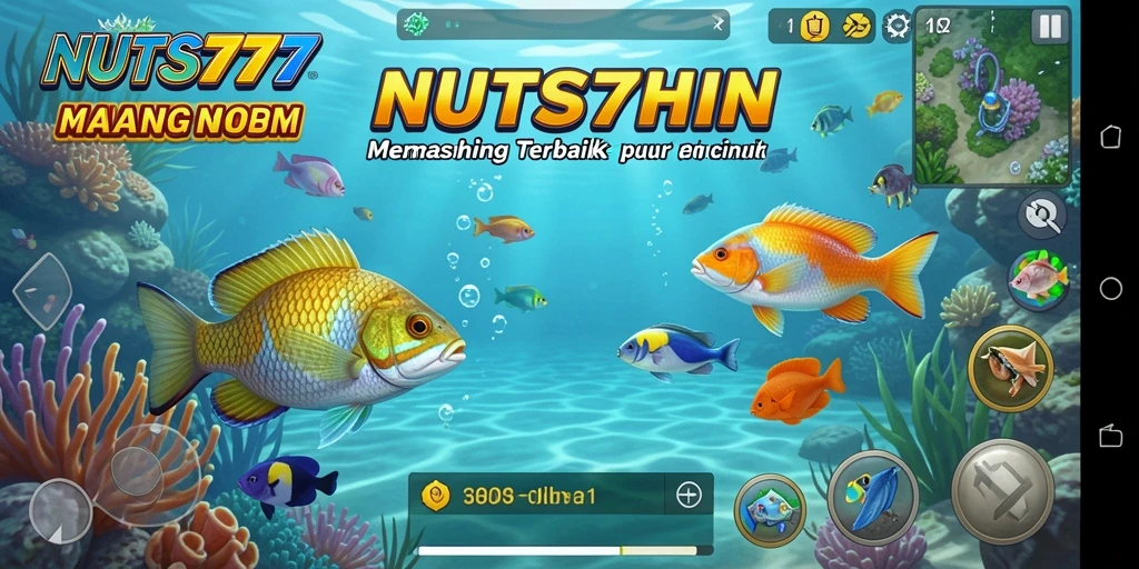 Tangkapan ikan seru di NUTS777 dengan grafis memukau.