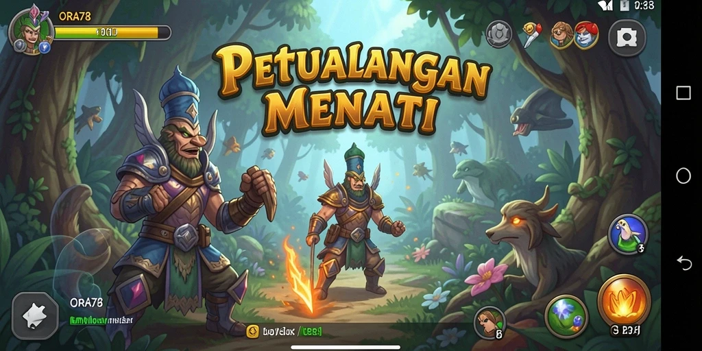Tampilan seru gameplay ORA78 yang penuh petualangan.