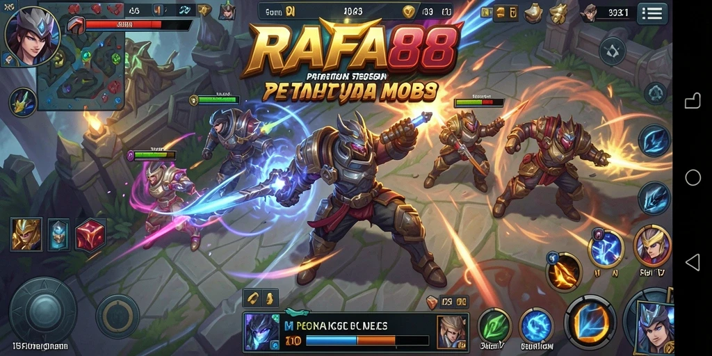 Tampilan gameplay seru dalam RAFA88 yang menunjukkan strategi tim.