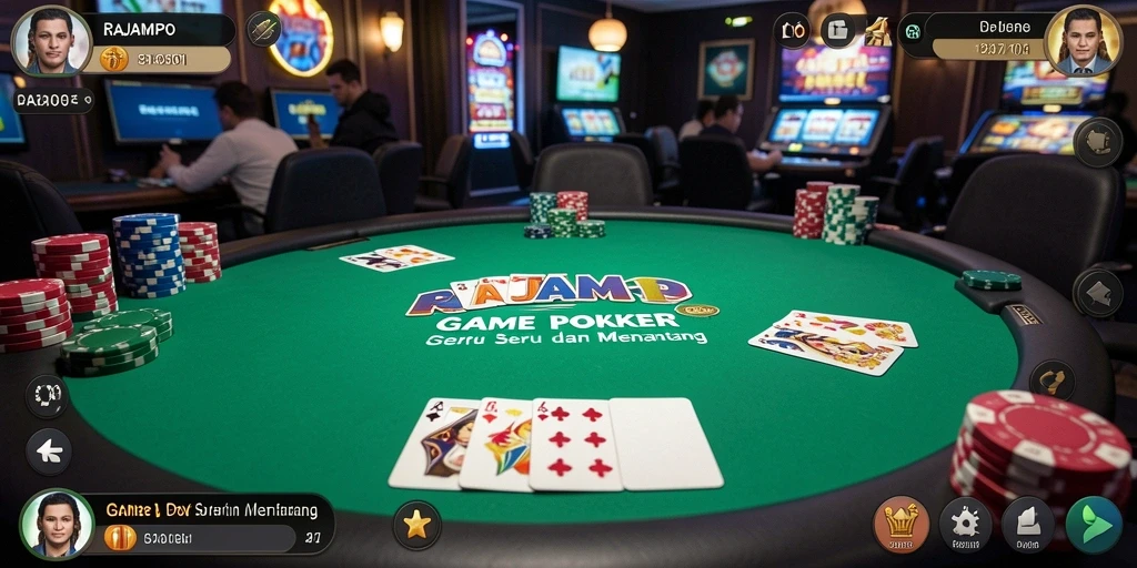 Tampilan permainan Poker yang menarik di RAJAMPO.