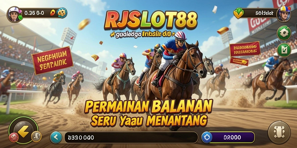Tampilan gameplay mendebarkan dari balapan di RJSLOT88.