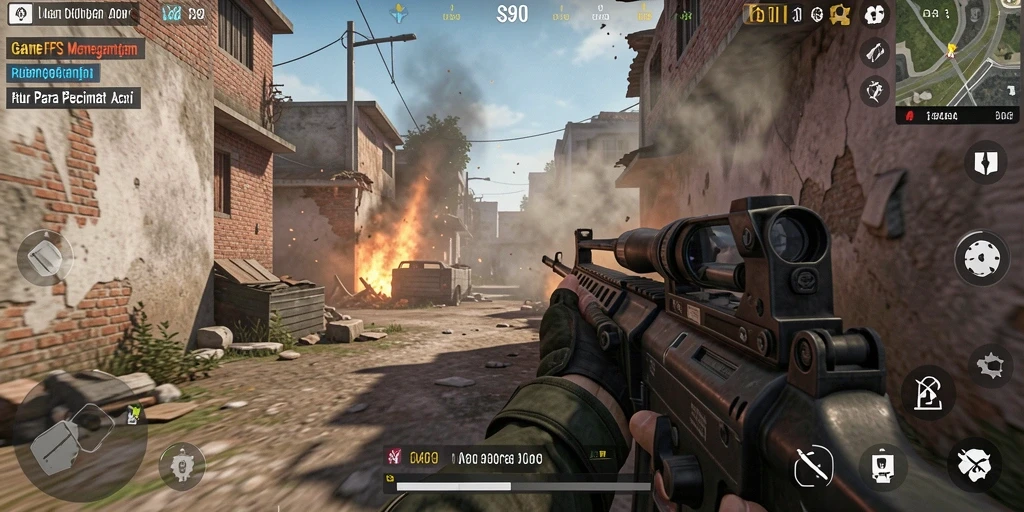 Tangkapan layar utama S80 menampilkan aksi menegangkan dalam pertempuran FPS.