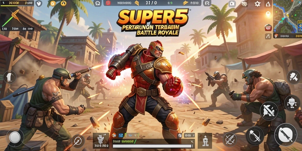 Gameplay seru dalam pertarungan Battle Royale yang mendebarkan.