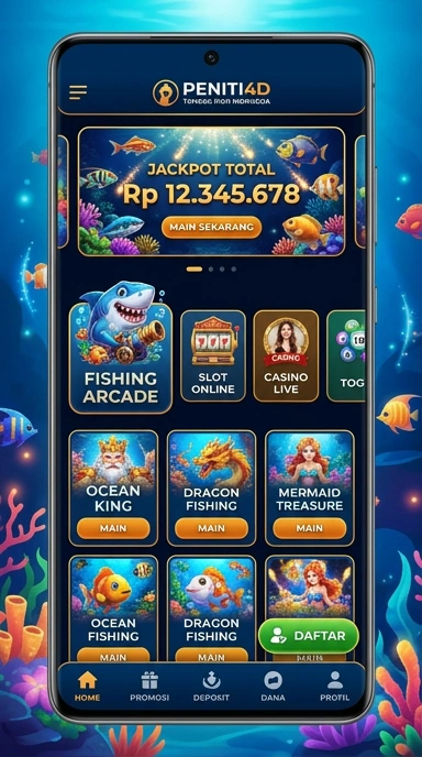 Tampilan antarmuka pengguna peniti4d yang sederhana dan intuitif.
